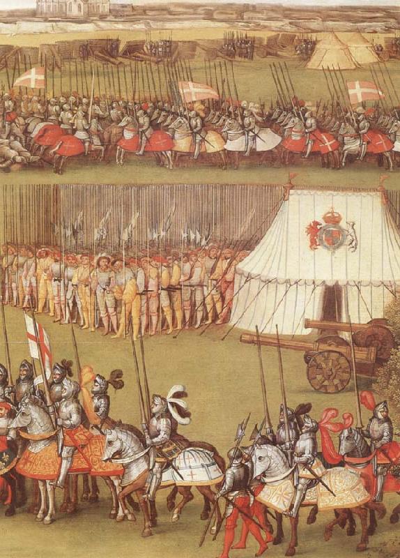 unknow artist Cavalry and pikemen assembled at Therouanne in 1513 for the meeting between Henry VIII and the Emperor Maximilian I oil painting picture